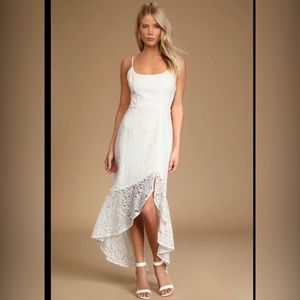 Lulus white dress size small and only worn once